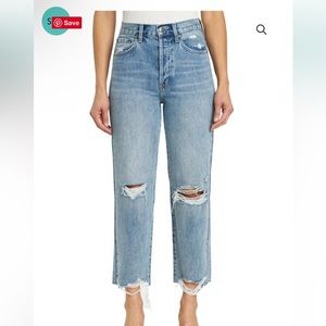 Pistola Cassie Crop- Super HR Straight Jean in Los Felize